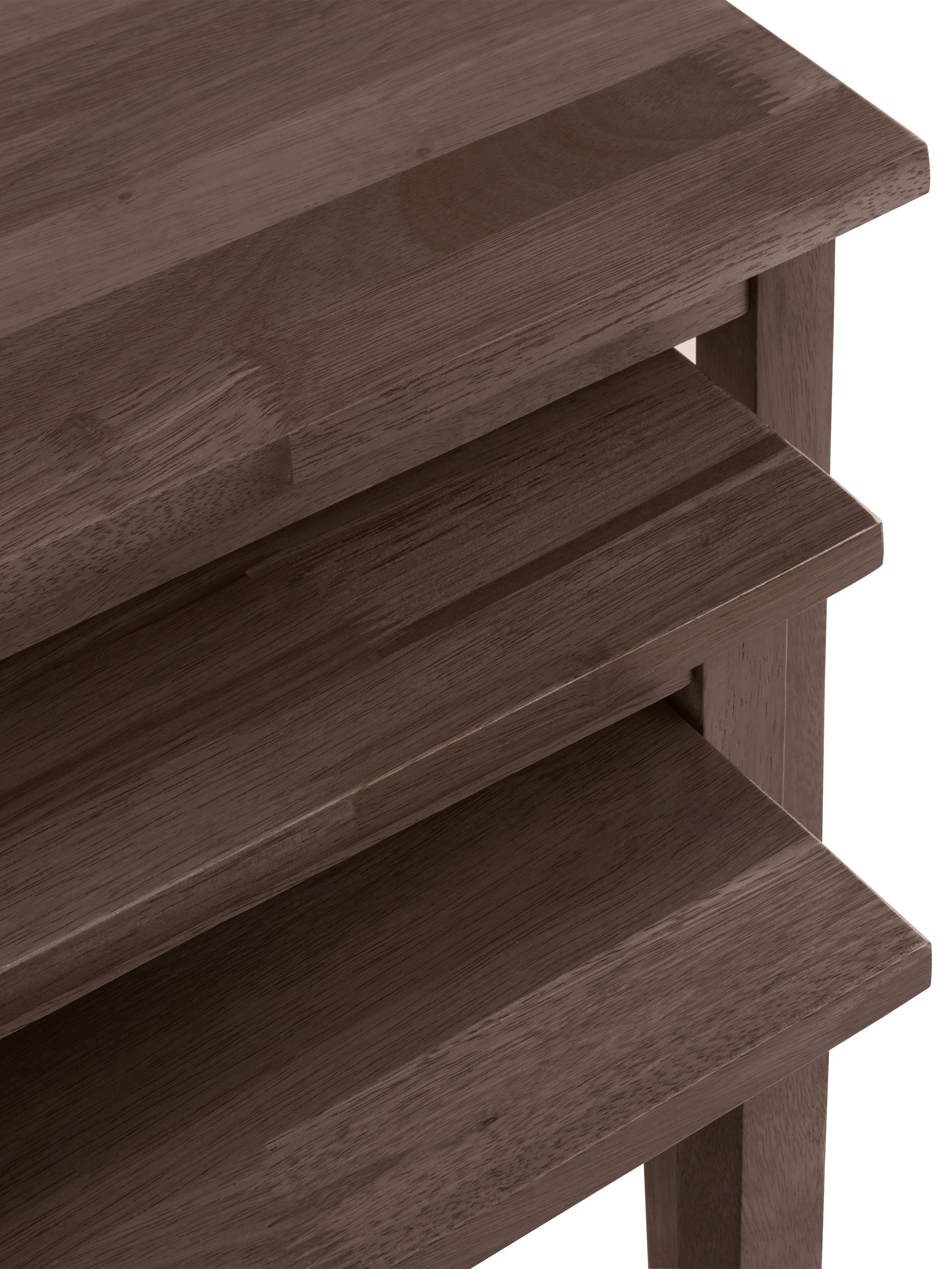 Milo Walnut Wood Nest of Tables